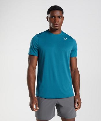 Gymshark Arrival Muške T Shirts Plave | HR 2498JPQ